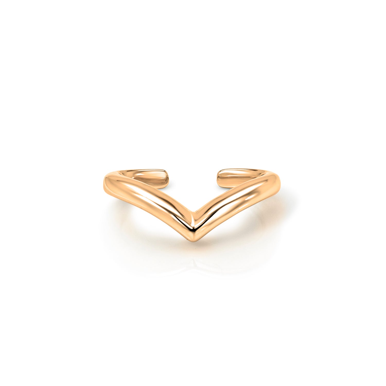 18k rose gold V shaped ear cuff