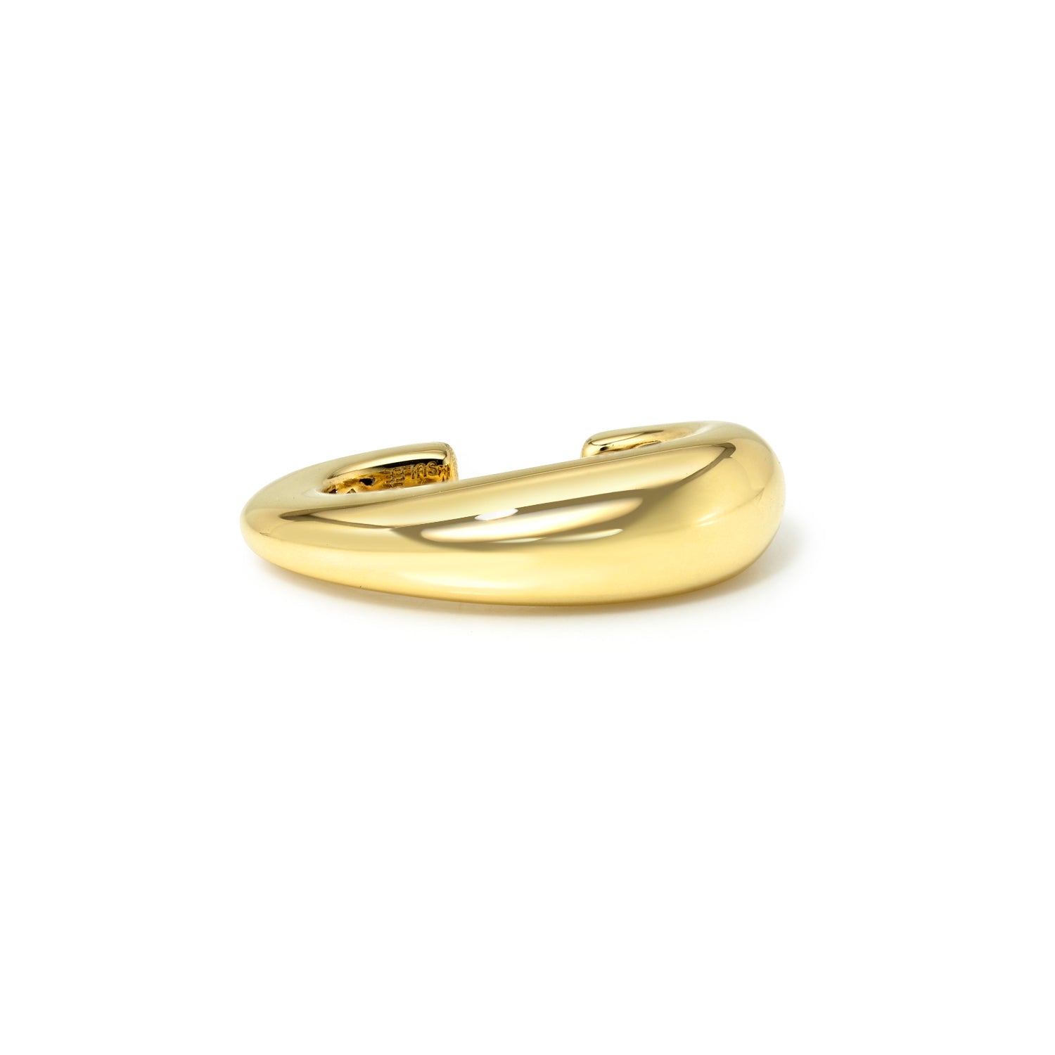 18k yellow gold tapered ear cuff