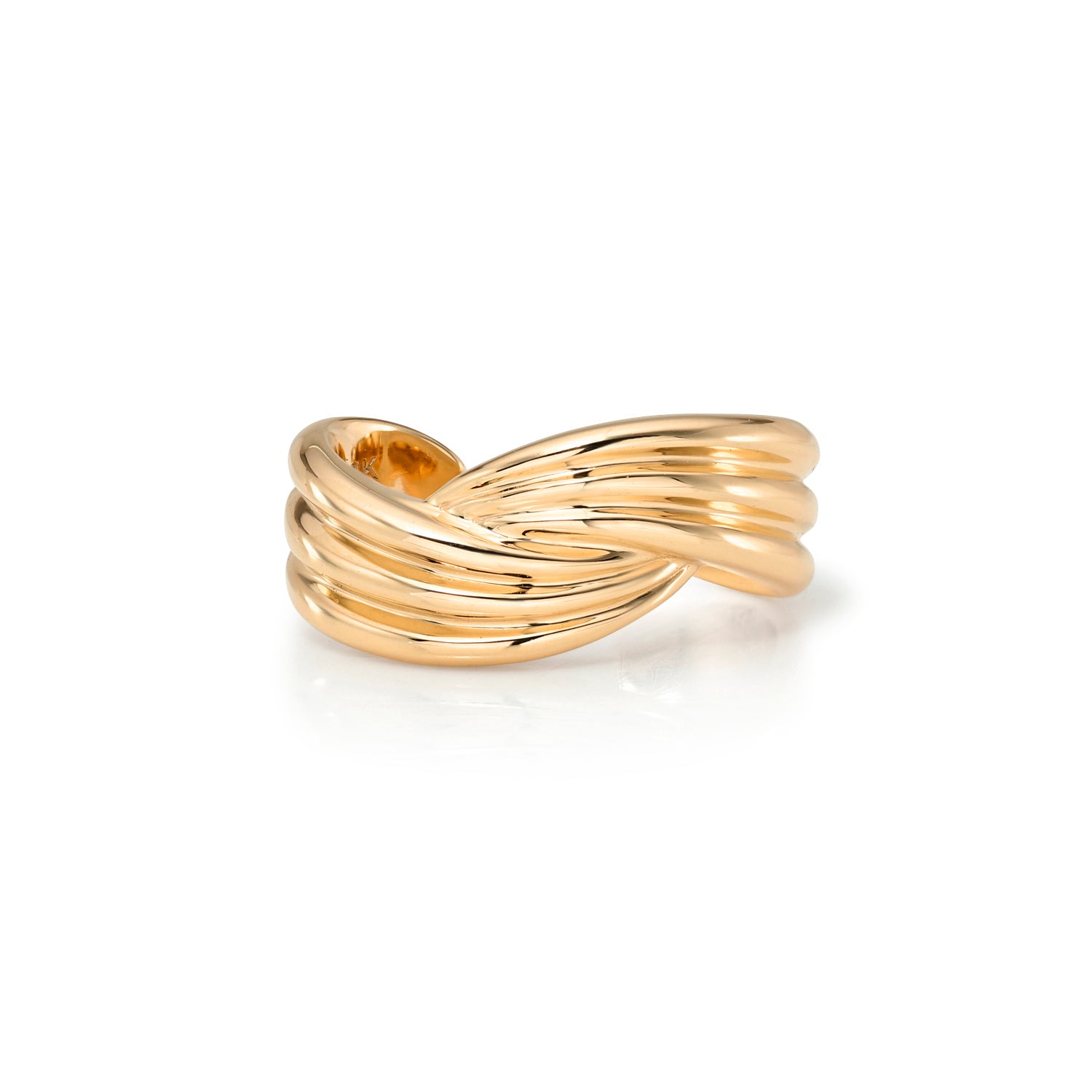 18k rose gold triple tapered ear cuff