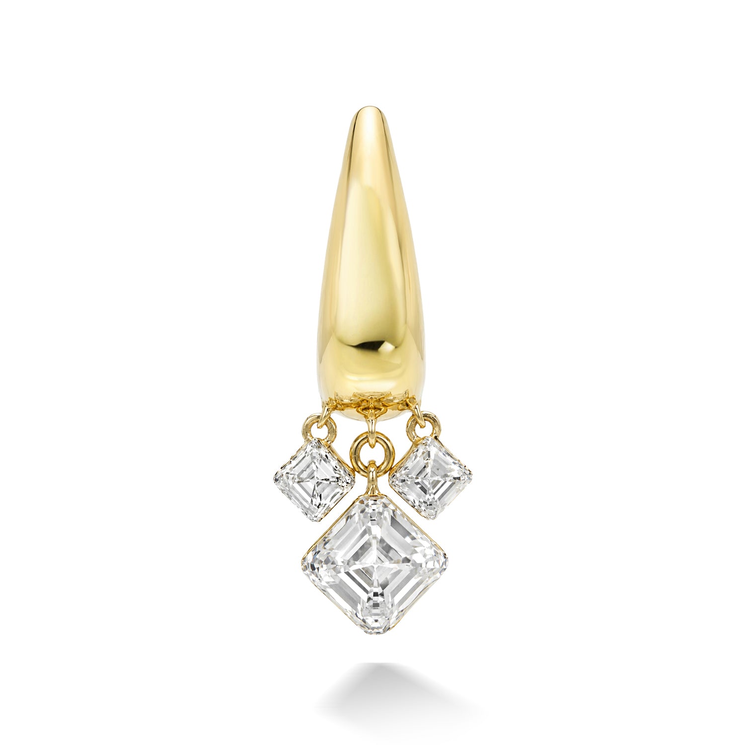9.5MM ASSCHER DIAMOND TRIO LINA HOOP
