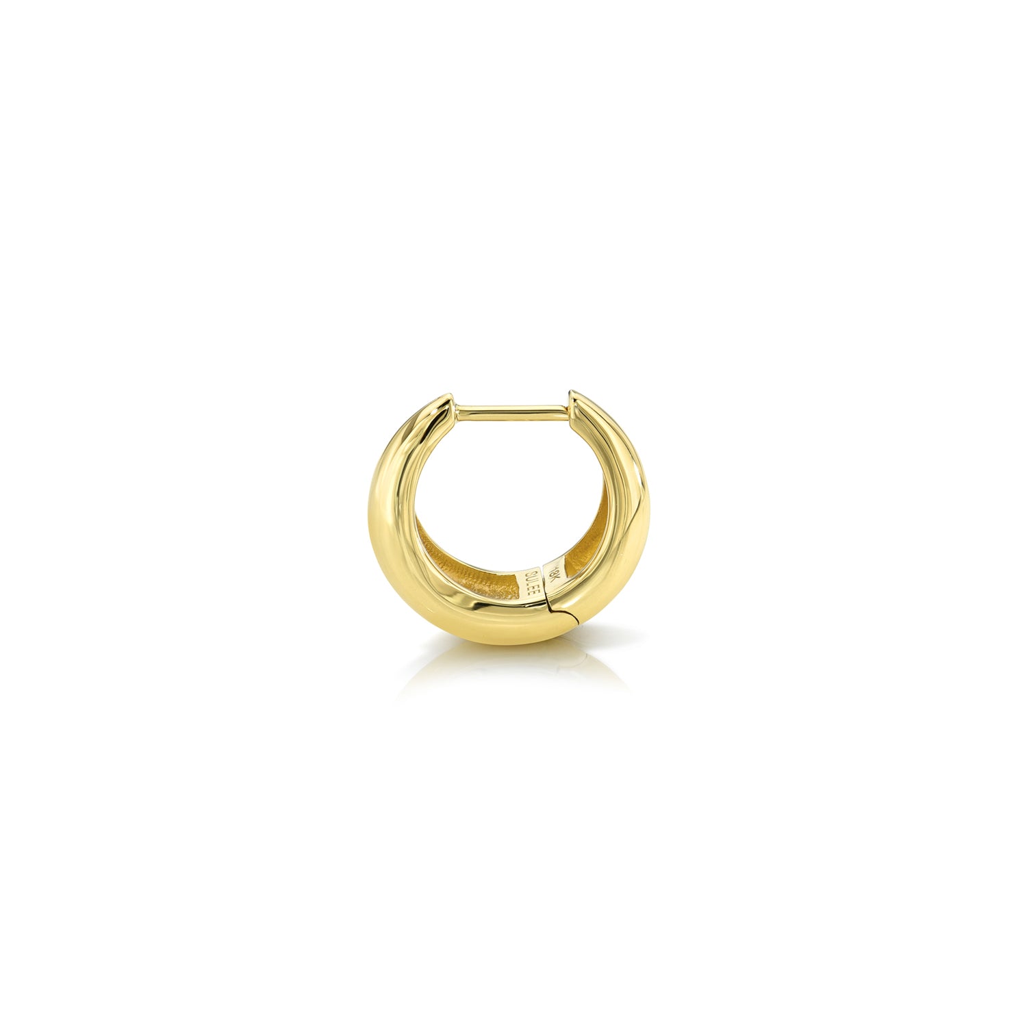 18k yellow gold signature tapered hoop