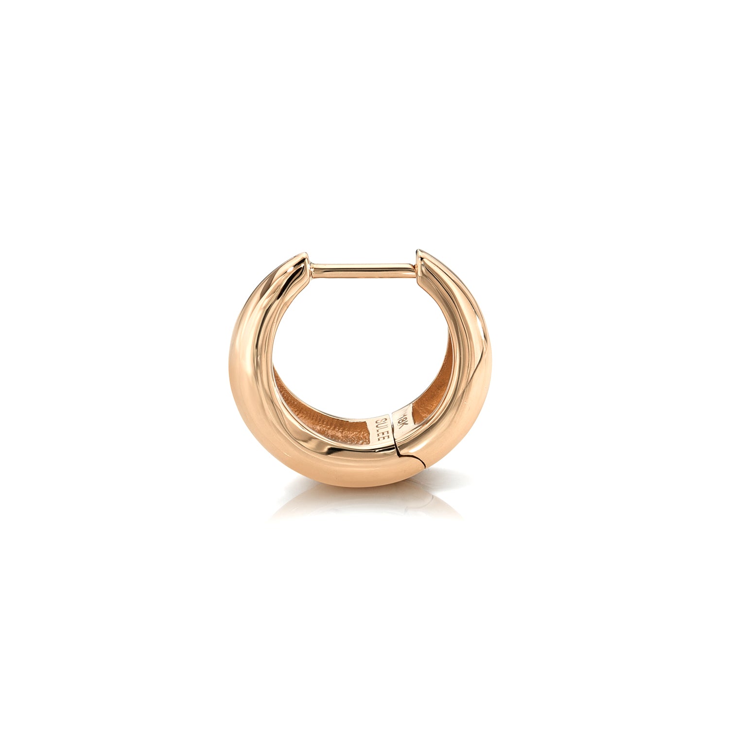 18k rose gold signature tapered hoop