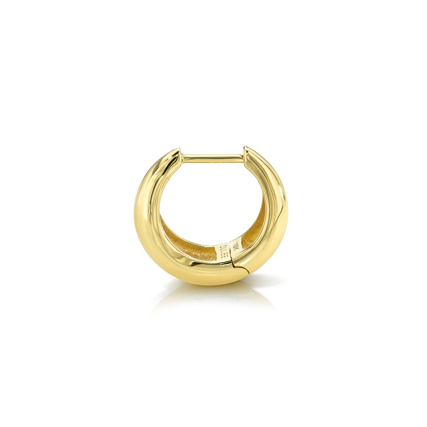 18k yellow gold signature tapered hoop