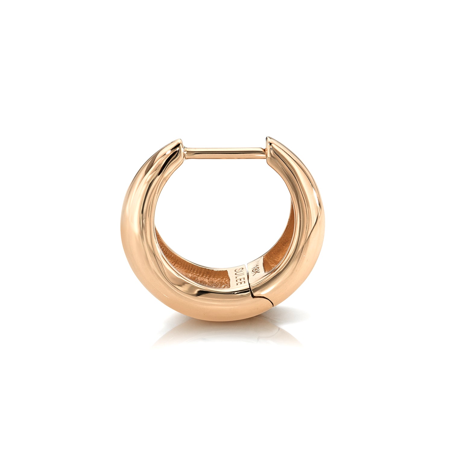 18k rose gold signature tapered hoop