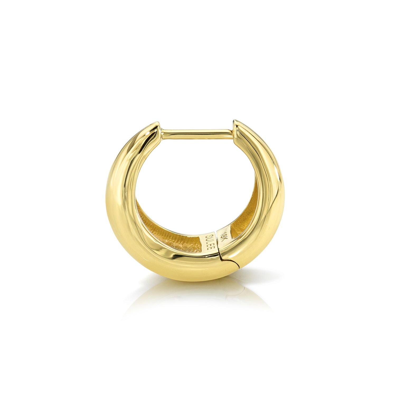 18k yellow gold signature tapered hoop