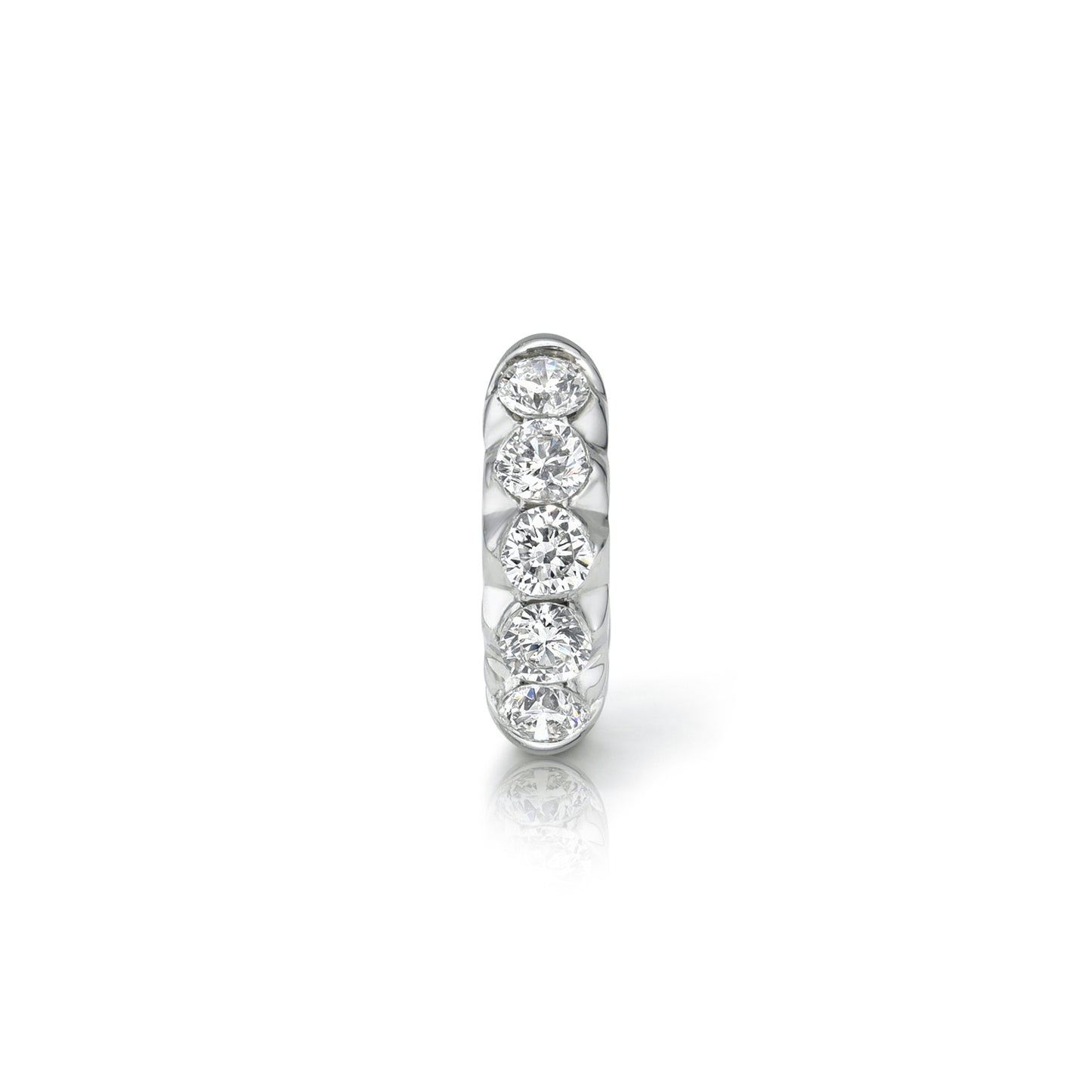 FLOATING ROUND DIAMOND HOOP