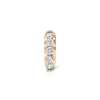 FLOATING ROUND DIAMOND HOOP