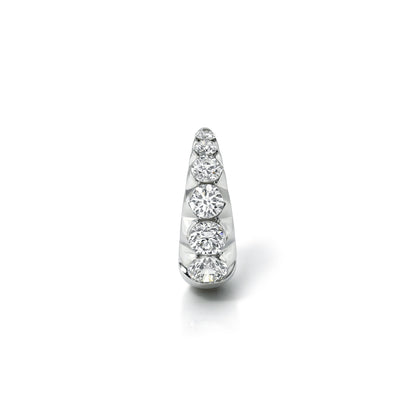 GRADUATING ROUND DIAMOND TAPERED HOOP