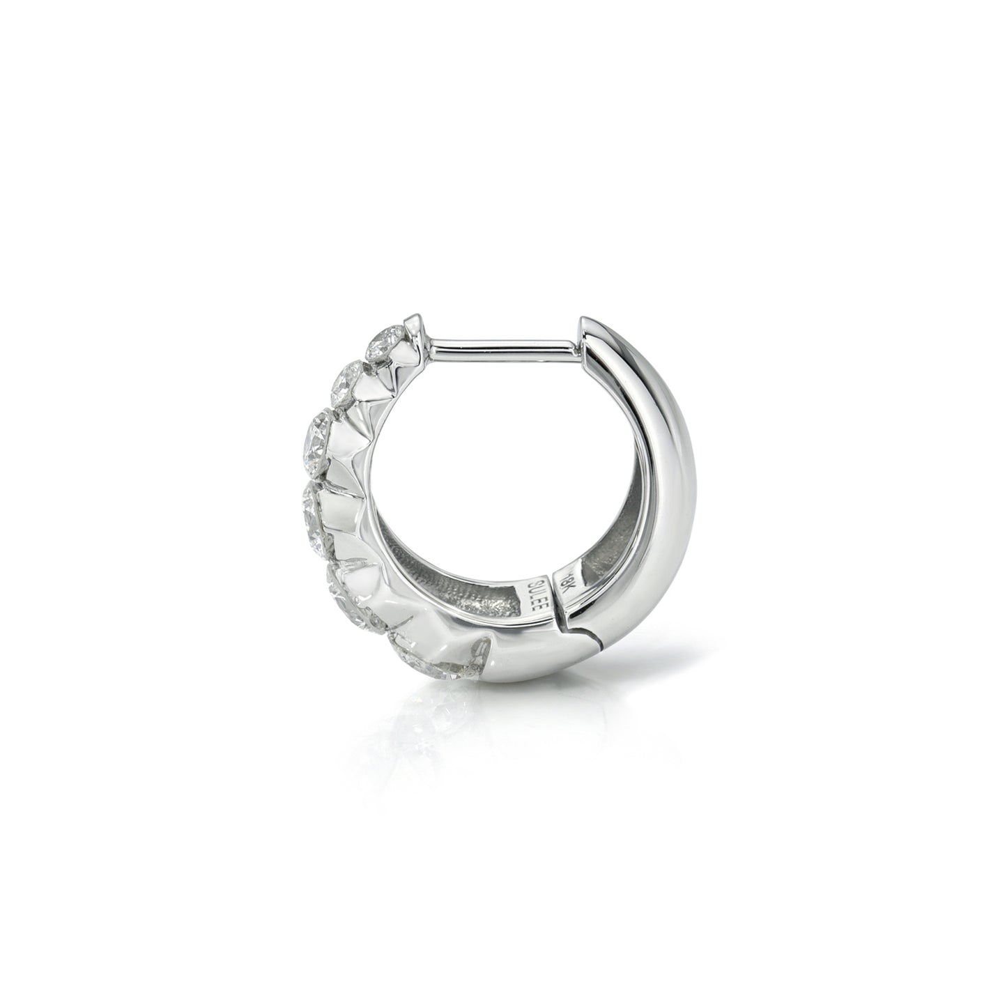 GRADUATING ROUND DIAMOND TAPERED HOOP