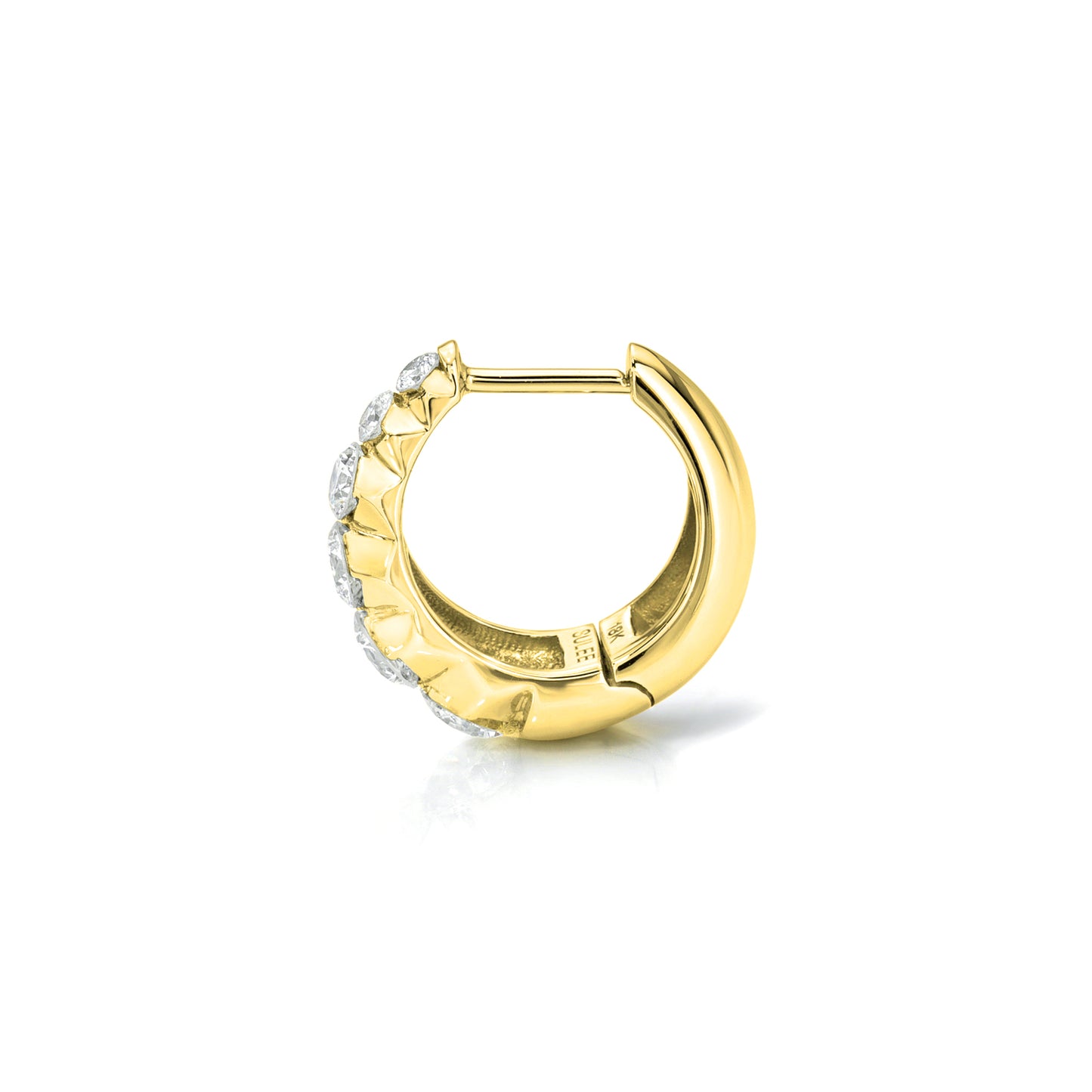 GRADUATING ROUND DIAMOND TAPERED HOOP