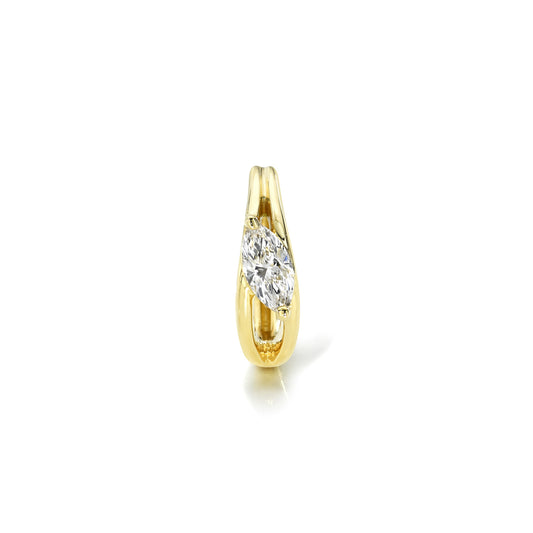 DIAGONAL MARQUISE DIAMOND HOOP