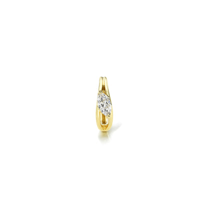 DIAGONAL MARQUISE DIAMOND HOOP