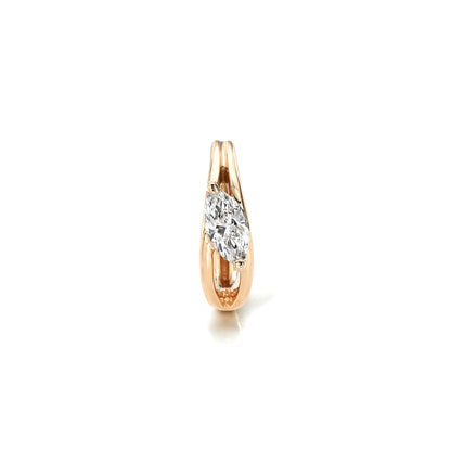 DIAGONAL MARQUISE DIAMOND HOOP