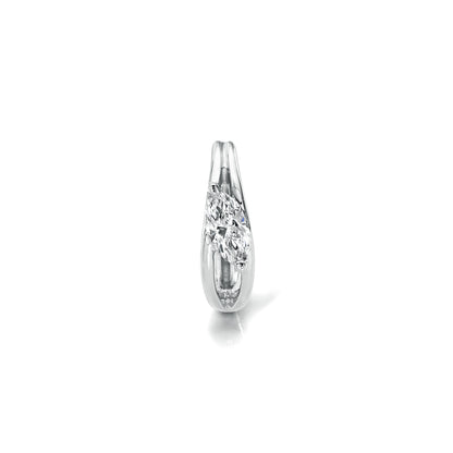 DIAGONAL MARQUISE DIAMOND HOOP