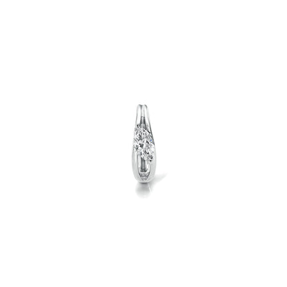 DIAGONAL MARQUISE DIAMOND HOOP
