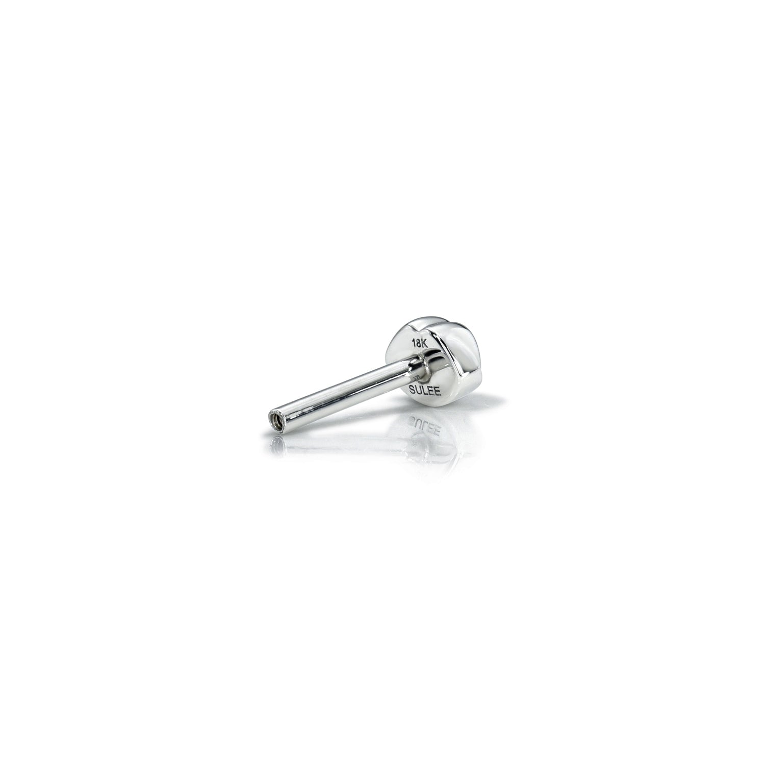 18k white gold lip motif backing
