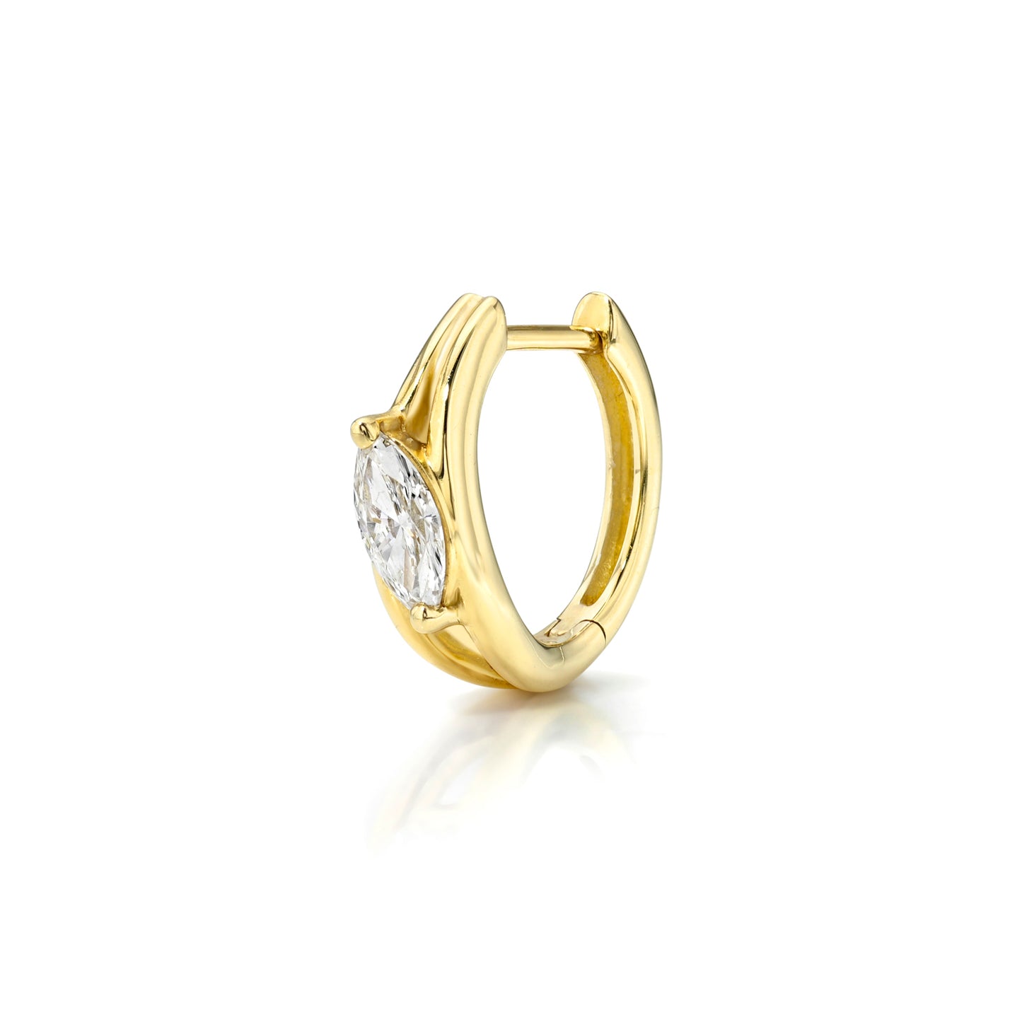 DIAGONAL MARQUISE DIAMOND HOOP