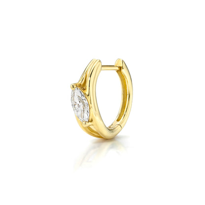 DIAGONAL MARQUISE DIAMOND HOOP