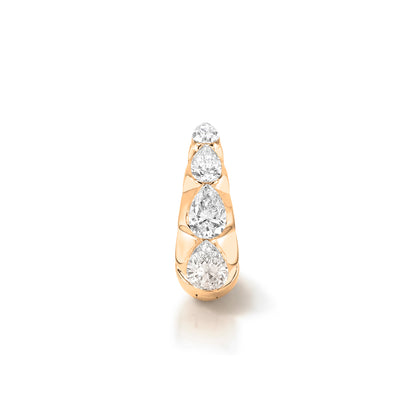 GRADUATING PEAR DIAMOND TAPERED HOOP