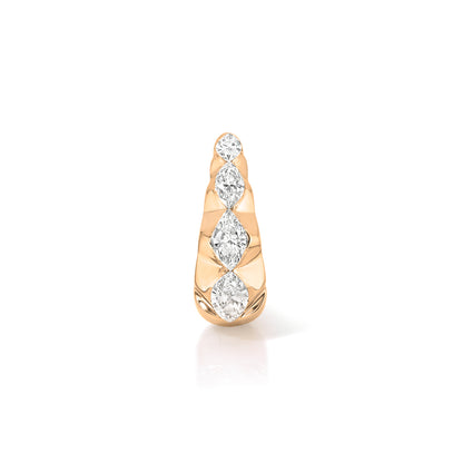 GRADUATING MARQUISE DIAMOND TAPERED HOOP