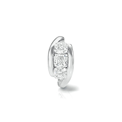 CUSHION DIAMOND TRIPLET HOOP