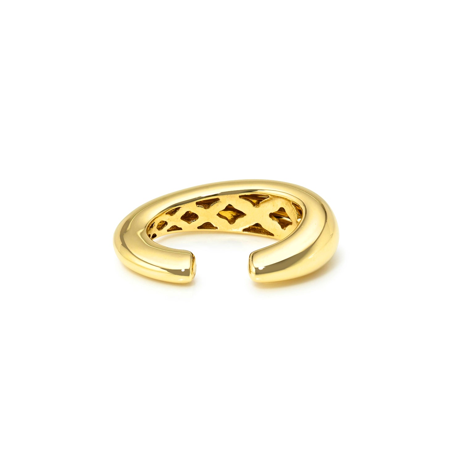 18k yellow gold tapered ear cuff