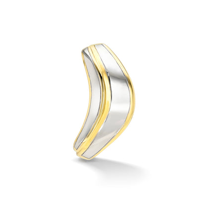 TWO-TONE LOBE EARRING