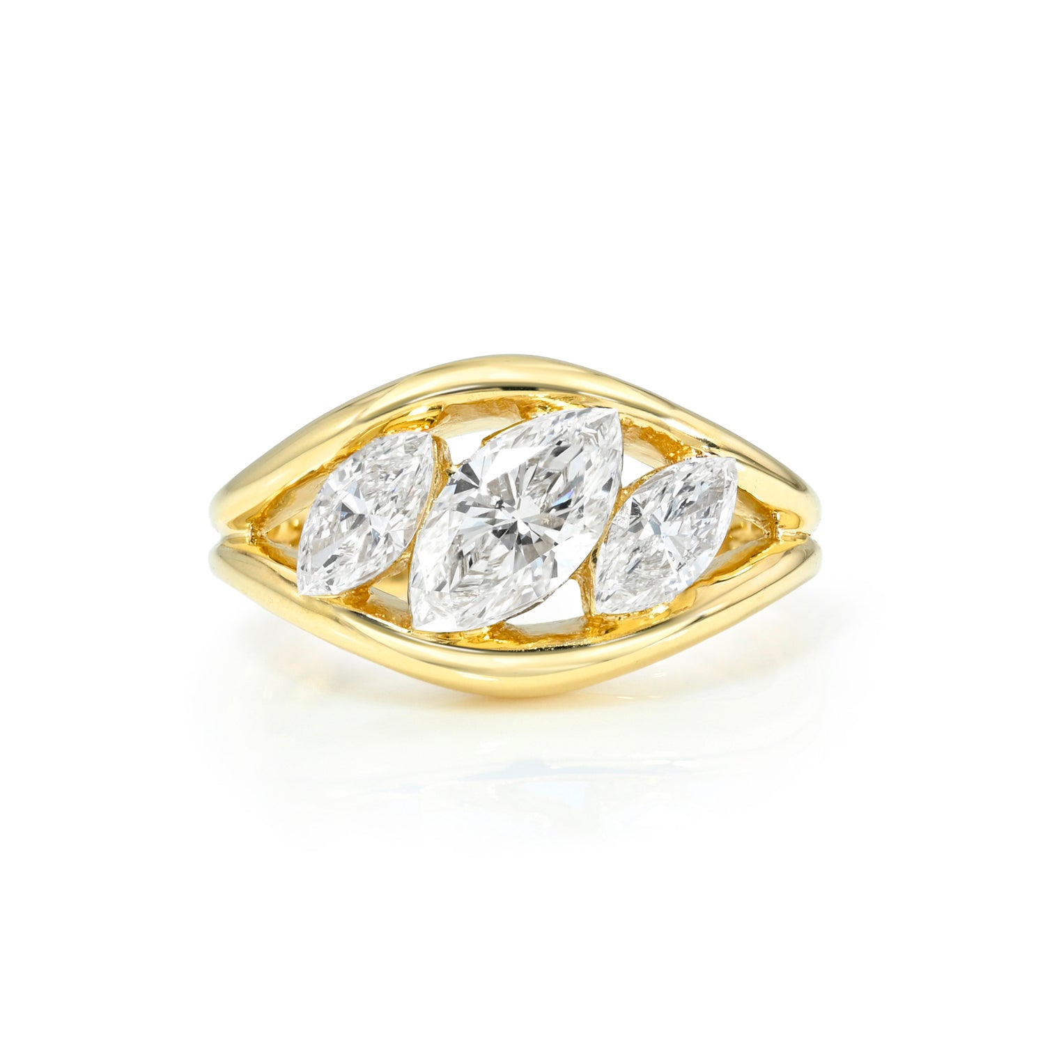TRIPLE DIAGONAL MARQUISE DIAMOND CUFF