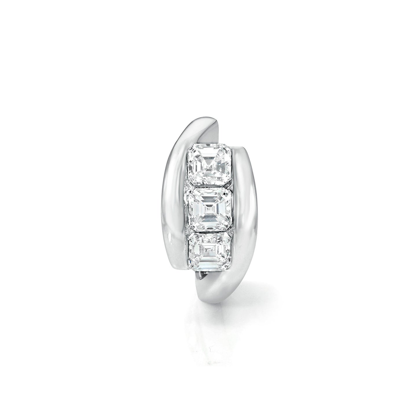 ASSCHER DIAMOND TRIPLET HOOP