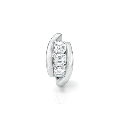 ASSCHER DIAMOND TRIPLET HOOP