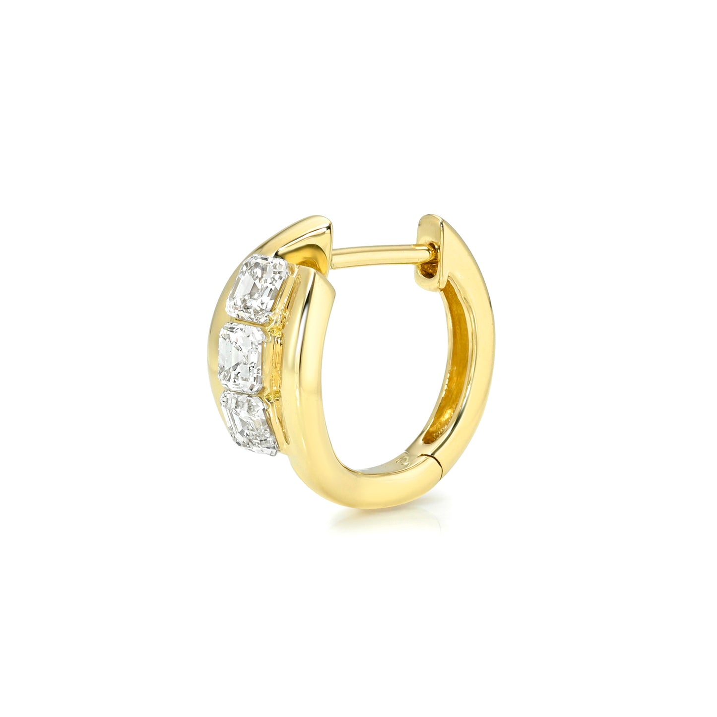 ASSCHER DIAMOND TRIPLET HOOP