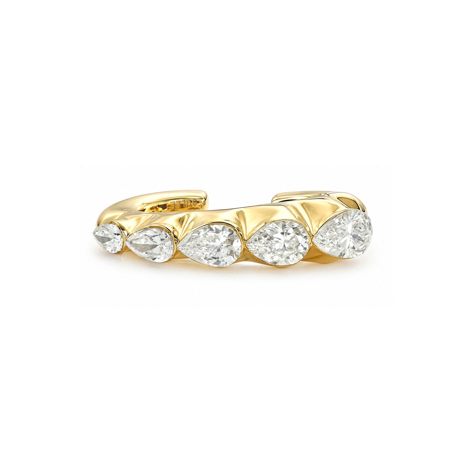 GRADUATING PEAR DIAMOND TAPERED CUFF