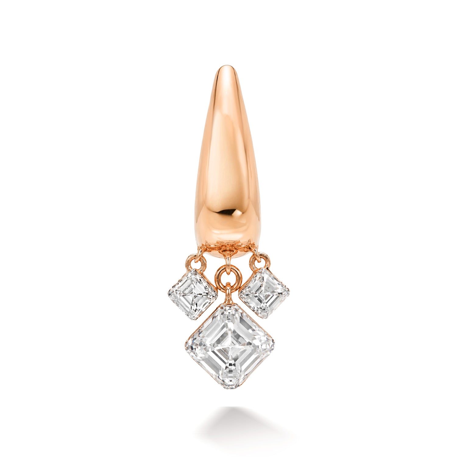 9.5MM ASSCHER DIAMOND TRIO LINA HOOP