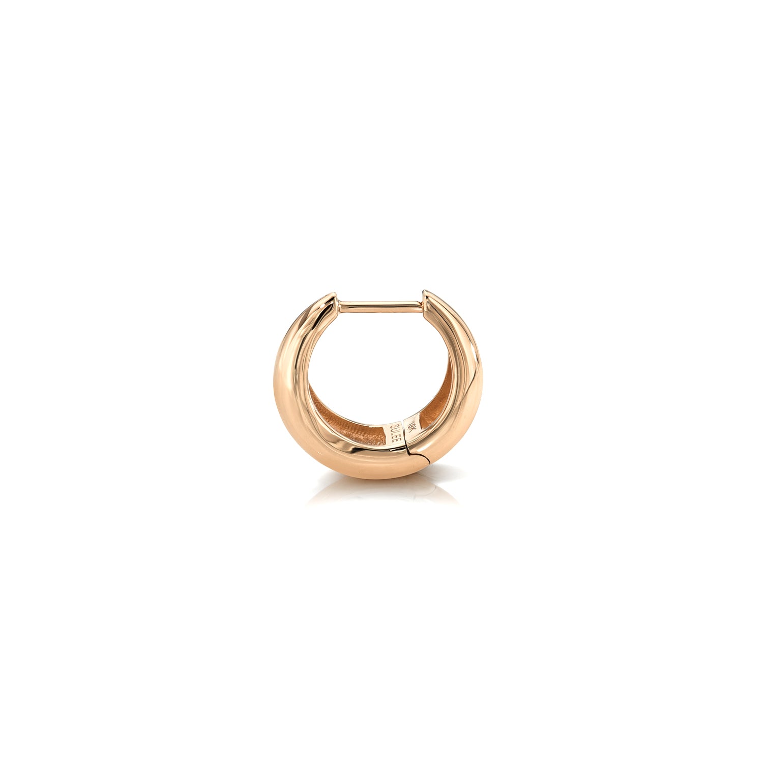 18k rose gold signature tapered hoop