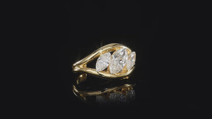 TRIPLE DIAGONAL MARQUISE CUFF